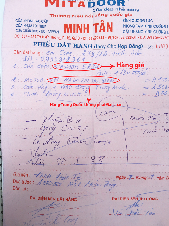mitadoor thu hoi chung nhan