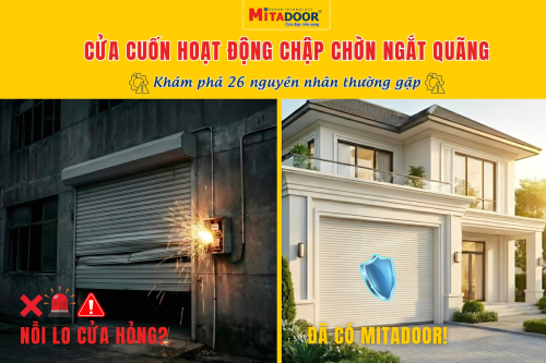 PHÂN TÍCH 26 NGUYÊN NHÂN KỸ THUẬT KHIẾN CỬA CUỐN HOẠT ĐỘNG CHẬP CHỜN