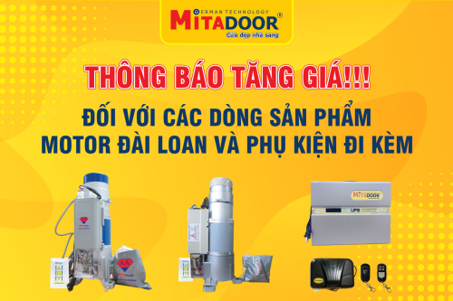 THÔNG BÁO TĂNG GIÁ ĐỐI VỚI CÁC DÒNG SẢN PHẨM MOTOR ĐÀI LOAN VÀ PHỤ KIỆN ĐI KÈM