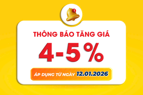 THÔNG BÁO VỀ VIỆC TĂNG GIÁ ĐỐI VỚI CÁC DÒNG SẢN PHẨM NHÔM – THÁNG 01/2026, LẦN 01